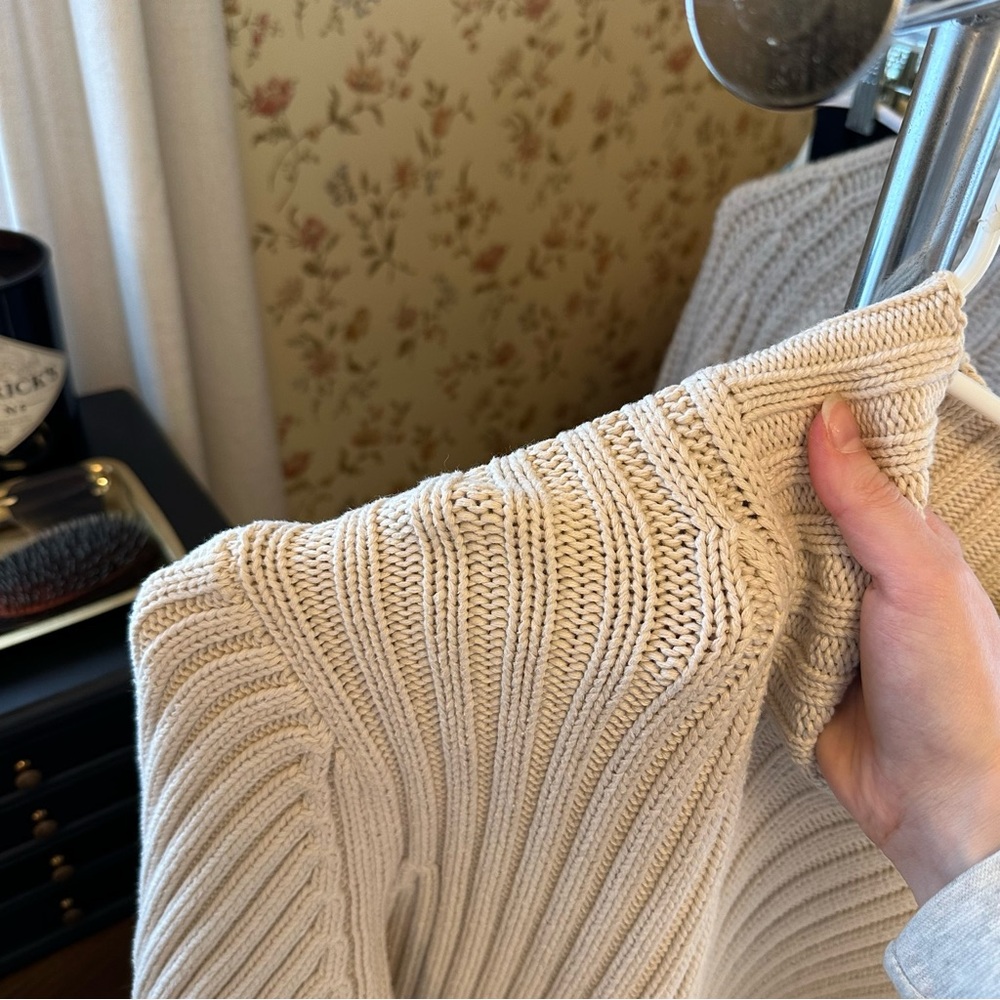 Vintage Gap knit cream sweater sz L - Picture 3 of 5